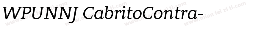 WPUNNJ CabritoContra字体转换
